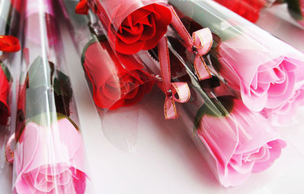 Solas mangas de Rose de OPP del abrigo floral transparente claro de la flor para los regalos/boda